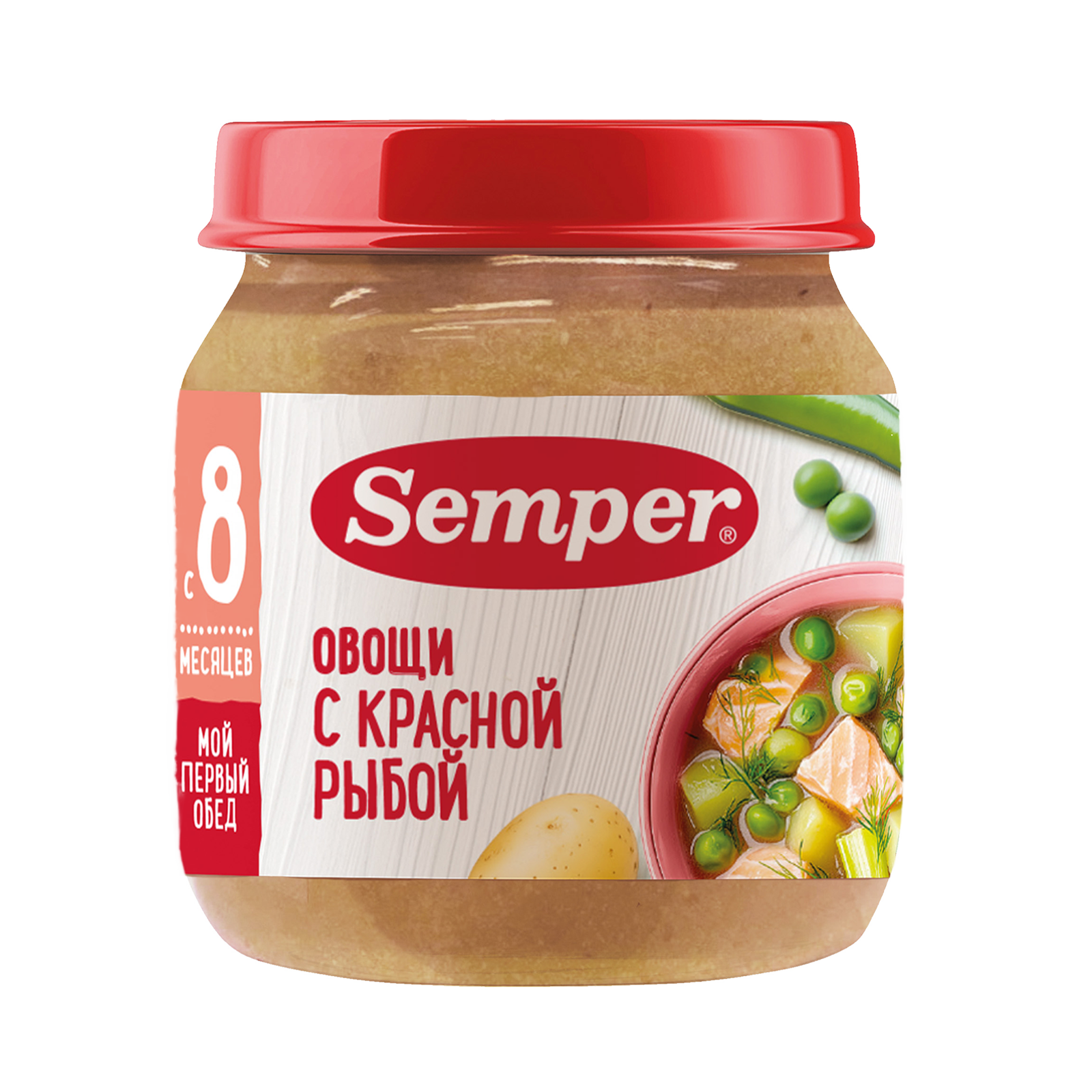 Готовый обед Semper Овощи с красной рыбой с 8 мес 100 г - фото 1