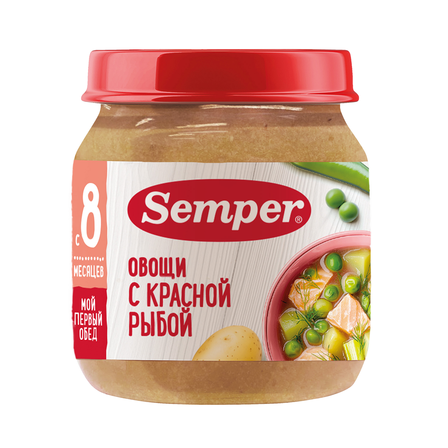 Готовый обед Semper Овощи с красной рыбой с 8 мес 100 г - фото 1