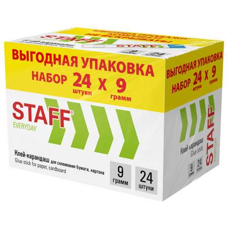 Клей-карандаш Staff 24 шт.
