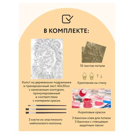 Картина по номерам ТРИ СОВЫ Лев