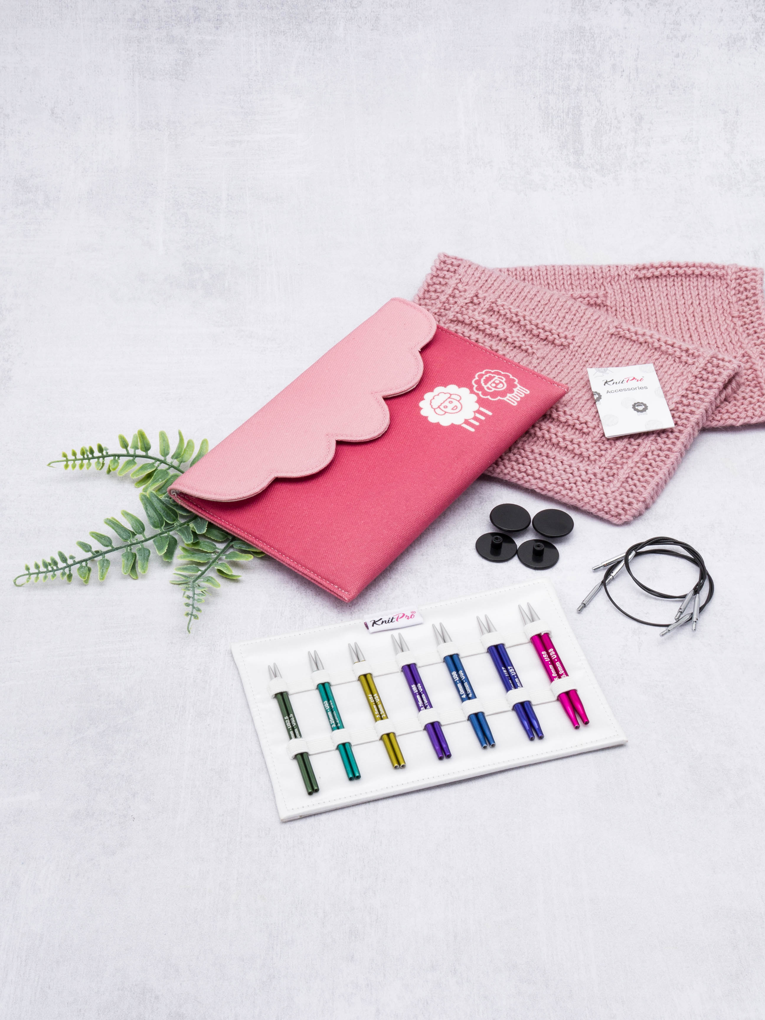Спицы для вязания KnitPro съемные d 3-5 мм 10 см 7 пар - фото 1