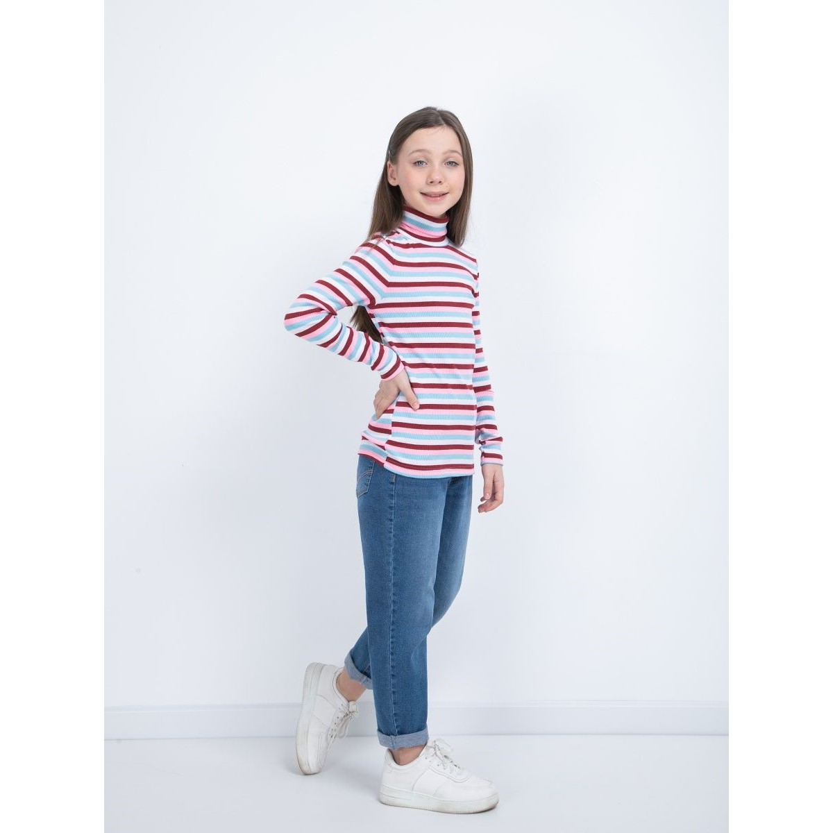 Водолазка SOFT SECRET К-7018Н/розовый/св.бирюзовый/белый/винный - фото 3