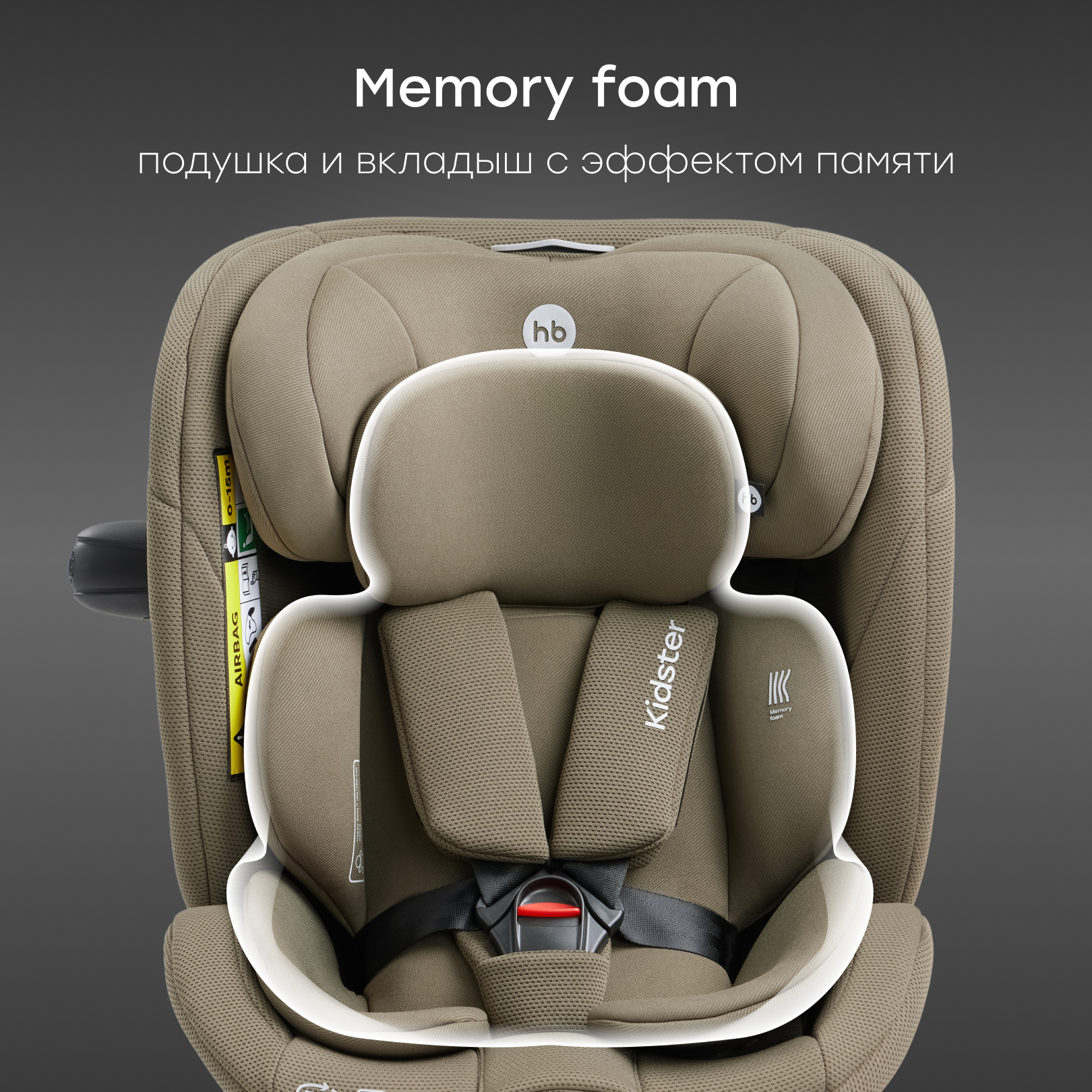 Автокресло Happy Baby Kidster Isofix 0+/1/2/3 (0-36 кг) - фото 7