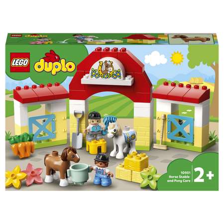 Конструктор LEGO DUPLO Конюшня для лошади и пони блочный