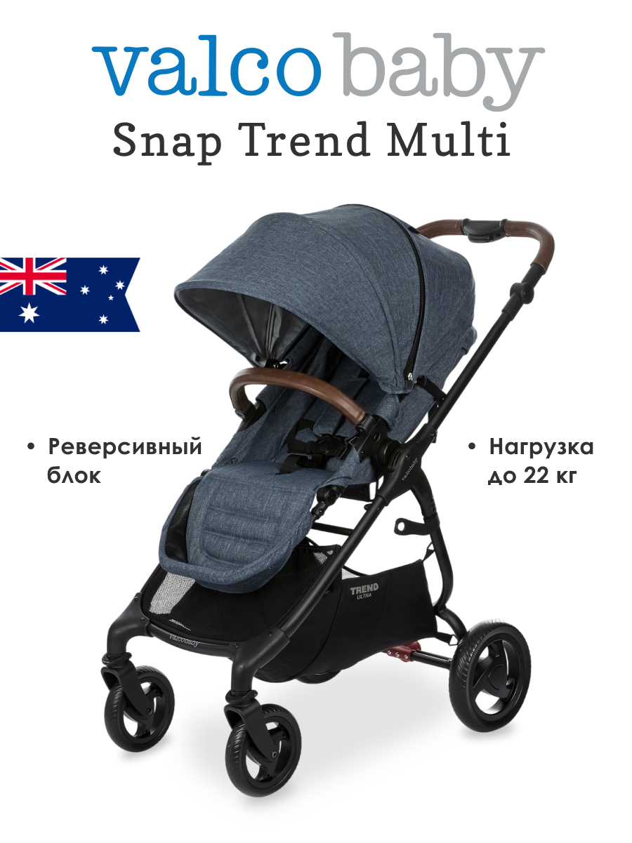 Коляска прогулочная Valco baby Snap 4 Ultra синий - фото 1