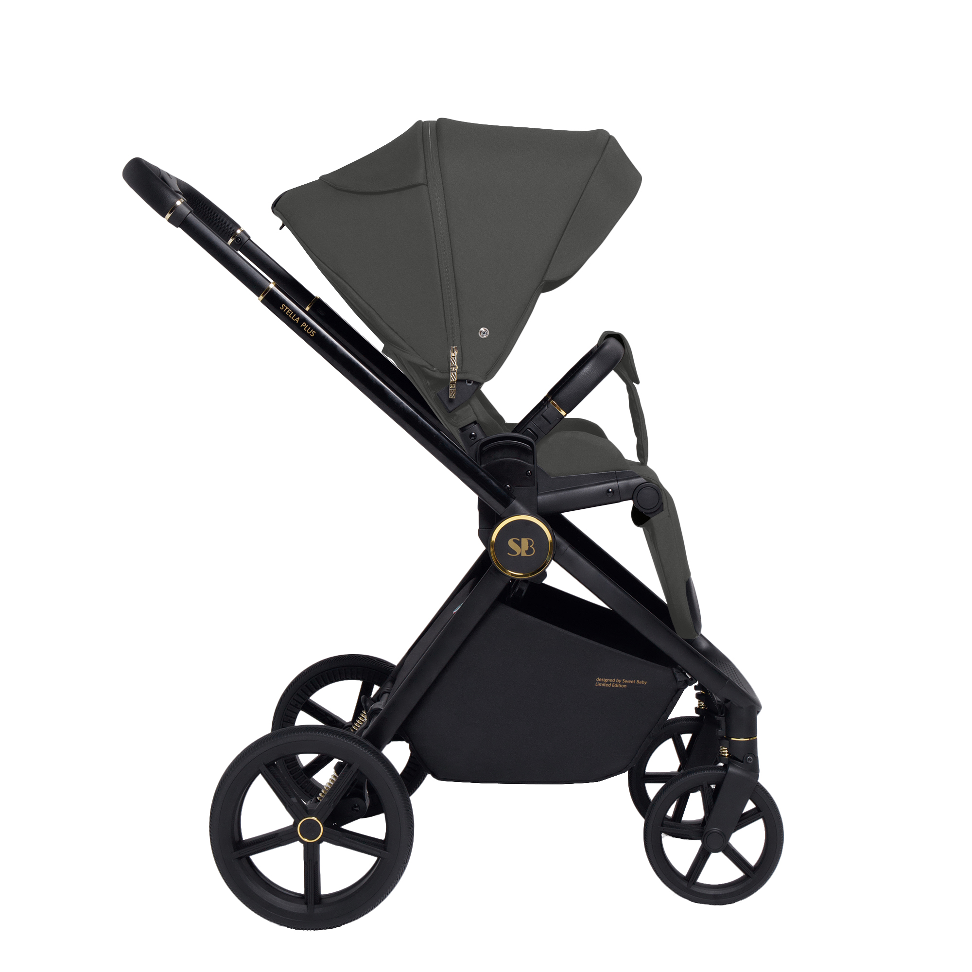 Коляска прогулочная Sweet Baby Stella Plus Dark Grey серый - фото 11
