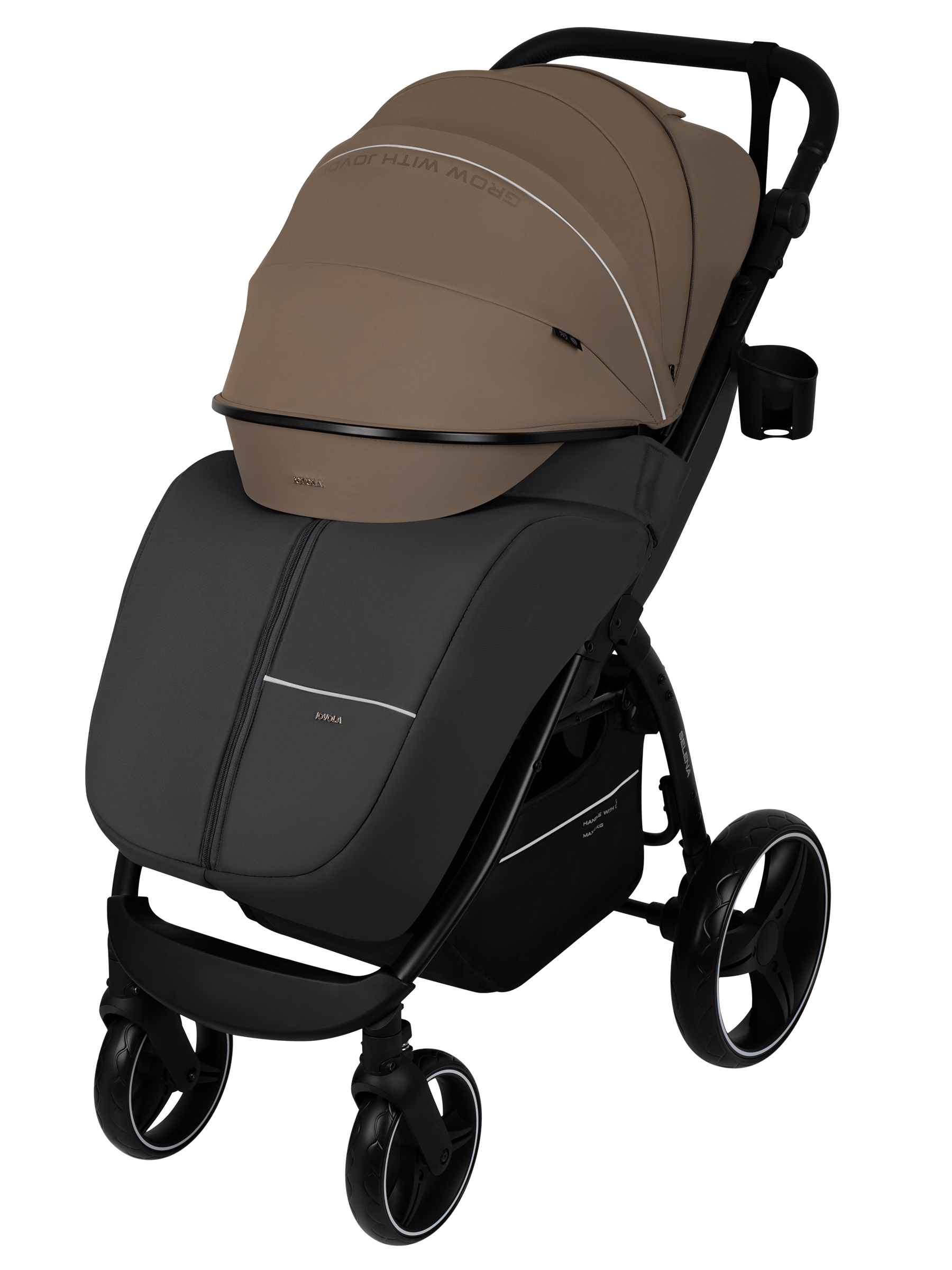 Коляска прогулочная JOVOLA SELENA 2026 темно-беж.-серый - фото 14