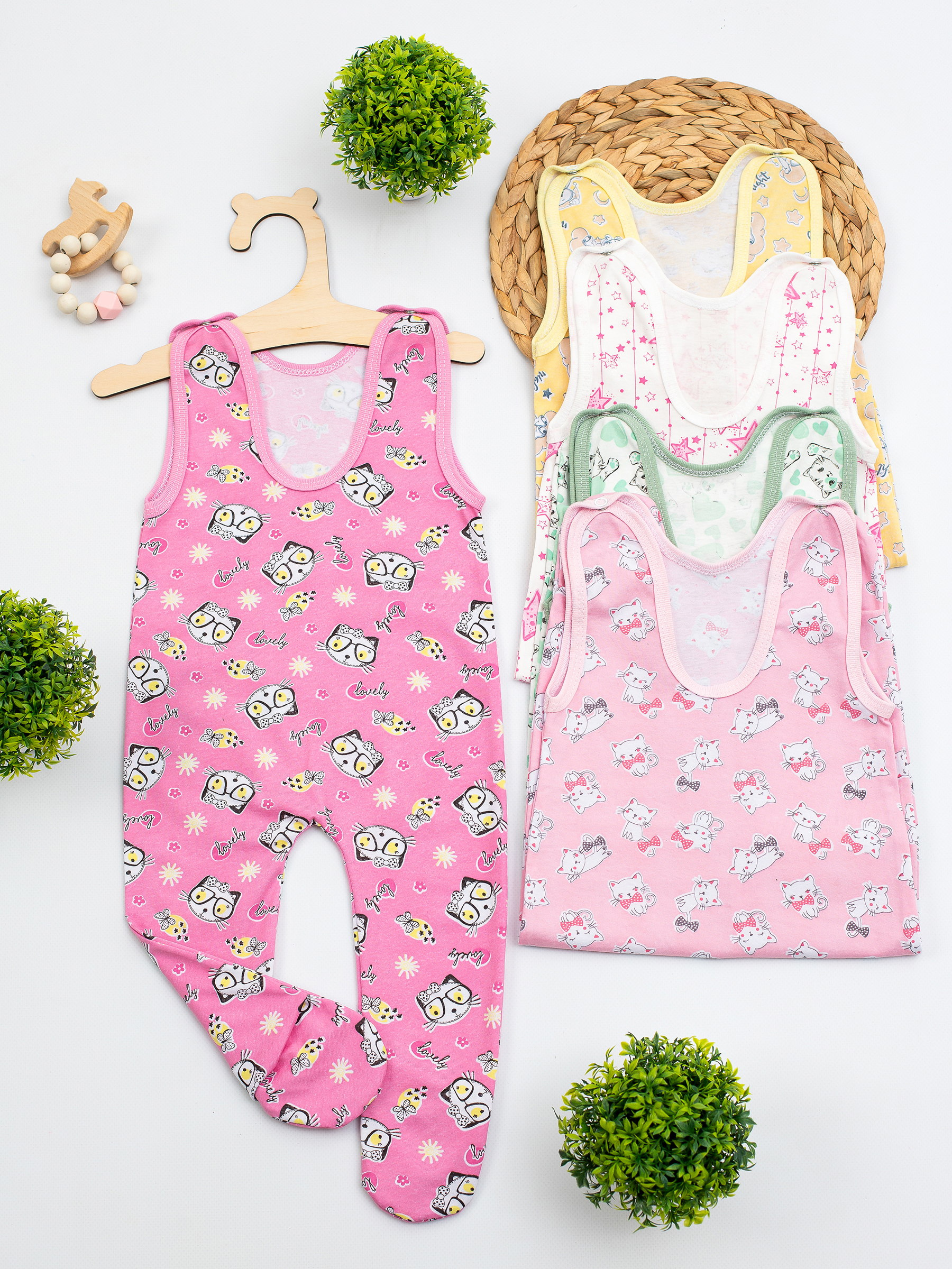 Ползунки 5 шт IVANOVO KIDS ПК-001девочка - фото 2