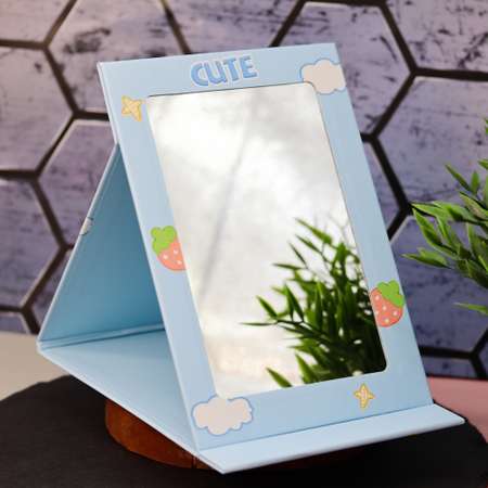 Зеркало настольное для макияжа iLikeGift Cute bear blue