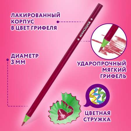 Карандаши цветные Юнландия 18 шт.