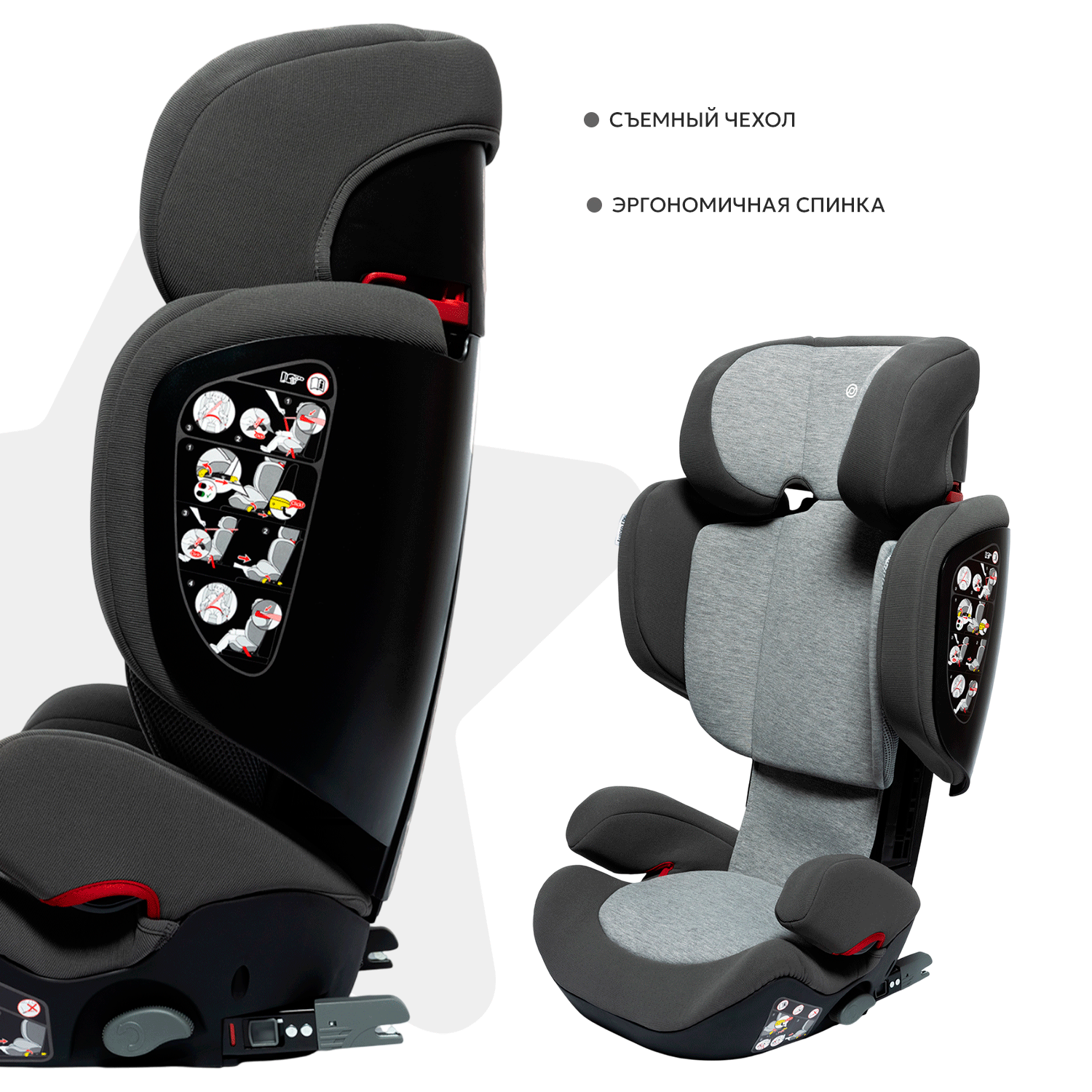 Автокресло Olsson Aurora Fix Sport Grey Isofix 2/3 (15-36 кг) - фото 3