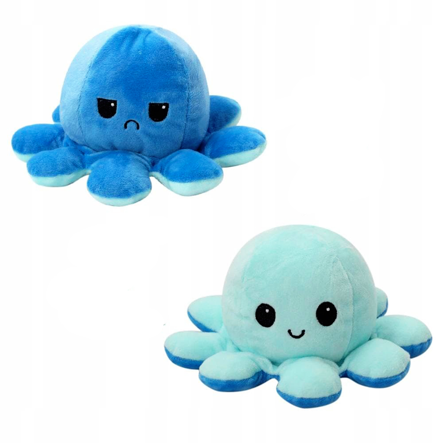 Мягкая игрушка MINI-TOYS вывернушка Осьминог двусторонний. Синий-голубой - фото 1