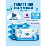 Влажная туалетная бумага Свежая нота 4 упак. 80 шт.