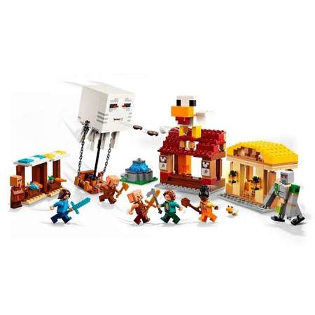 Конструктор LEGO Minecraft Нападение на деревню блочный