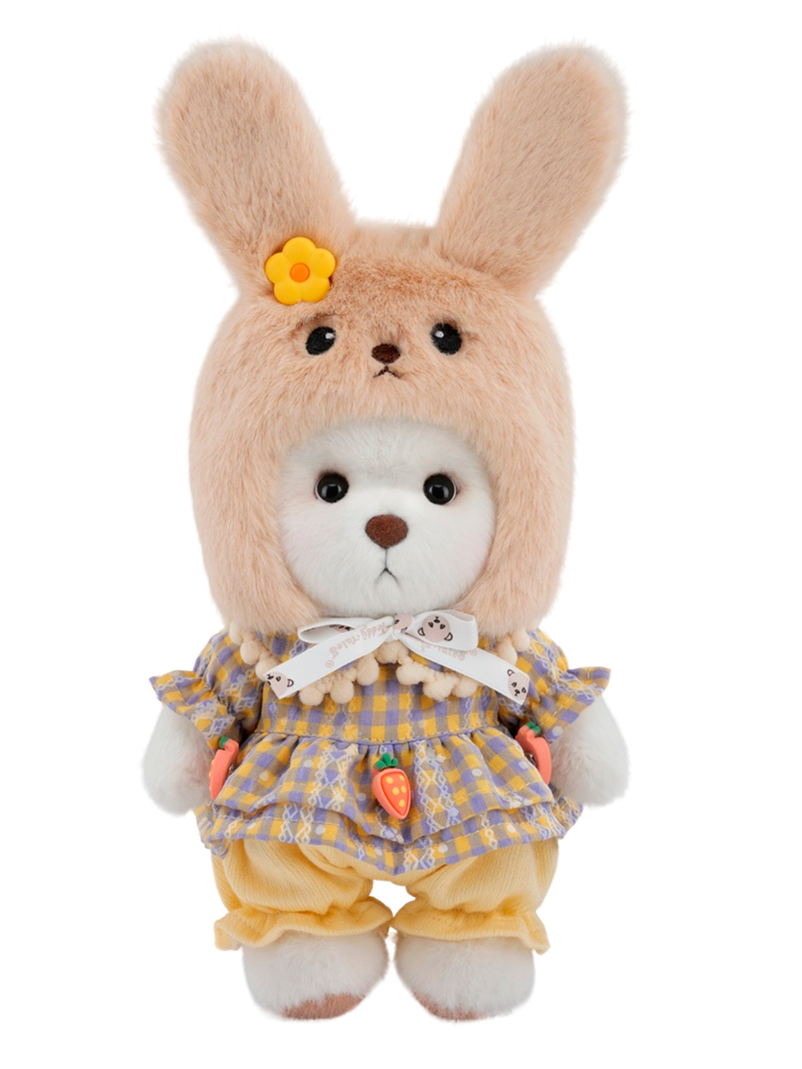 Мягкая игрушка TeddyTales Медвежонок в шапочке-зайке S - фото 4
