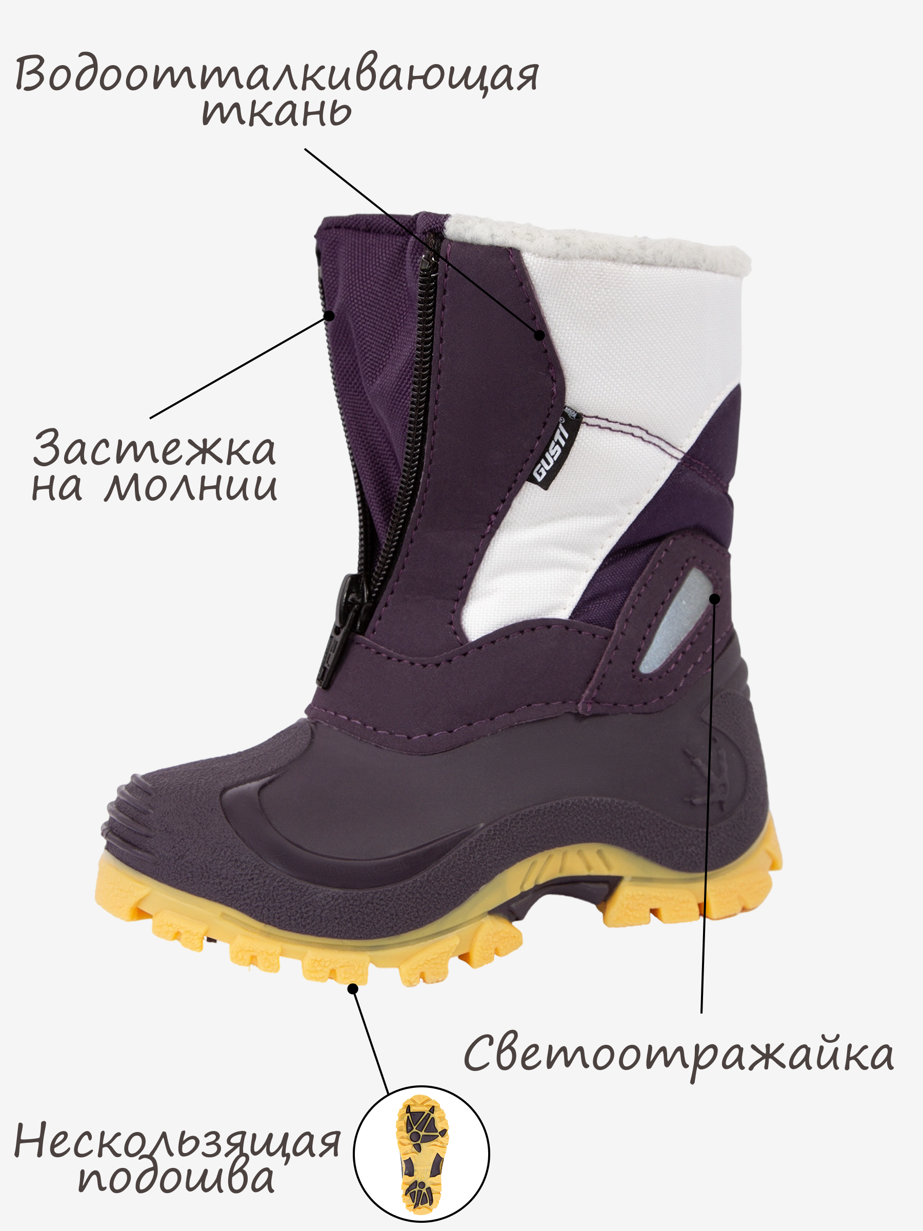 Сноубутсы GUSTI F09708AGUS00213109 - фото 3