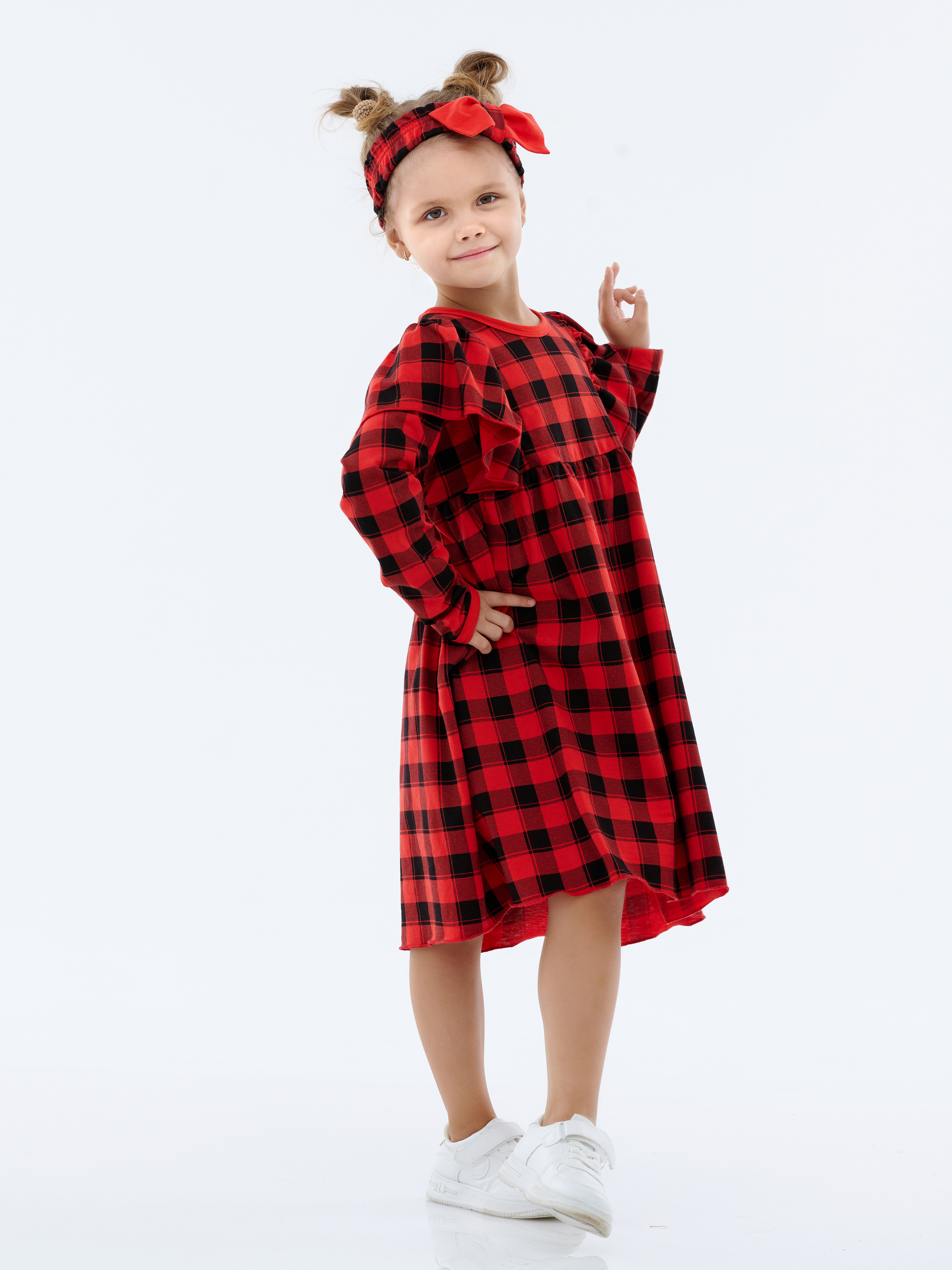 Платье КрутышОк Т-073 черный, красный - фото 8