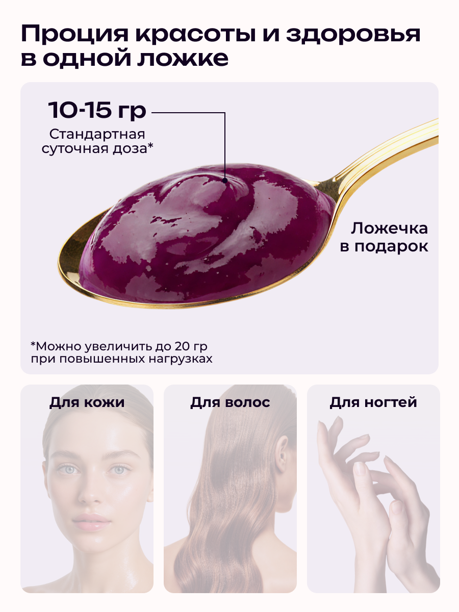 Коллаген пищевой с Янтарной кислотой COLLAGEN PREMIUM Черника - фото 7