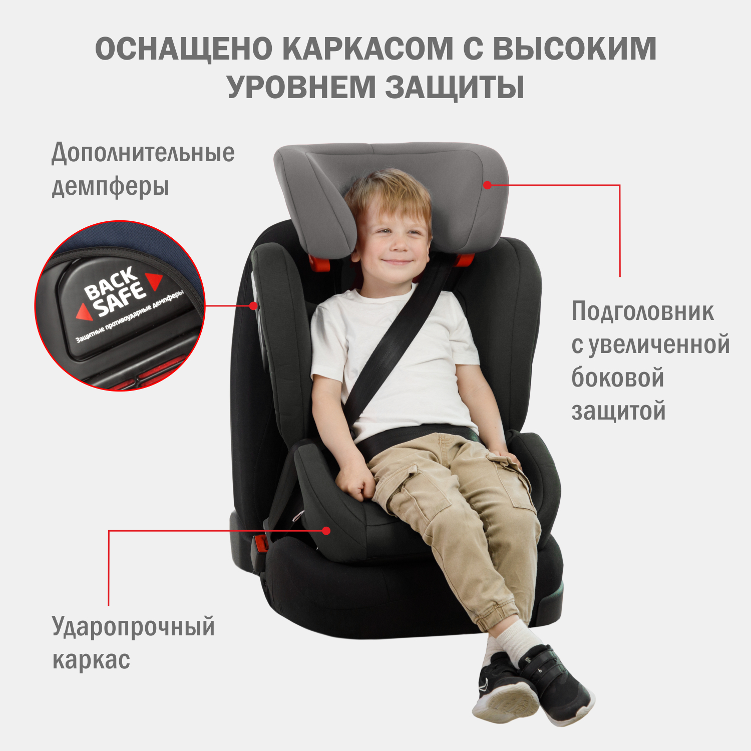 Автокресло SIGER Дельта 2/3 (15-36 кг) - фото 6