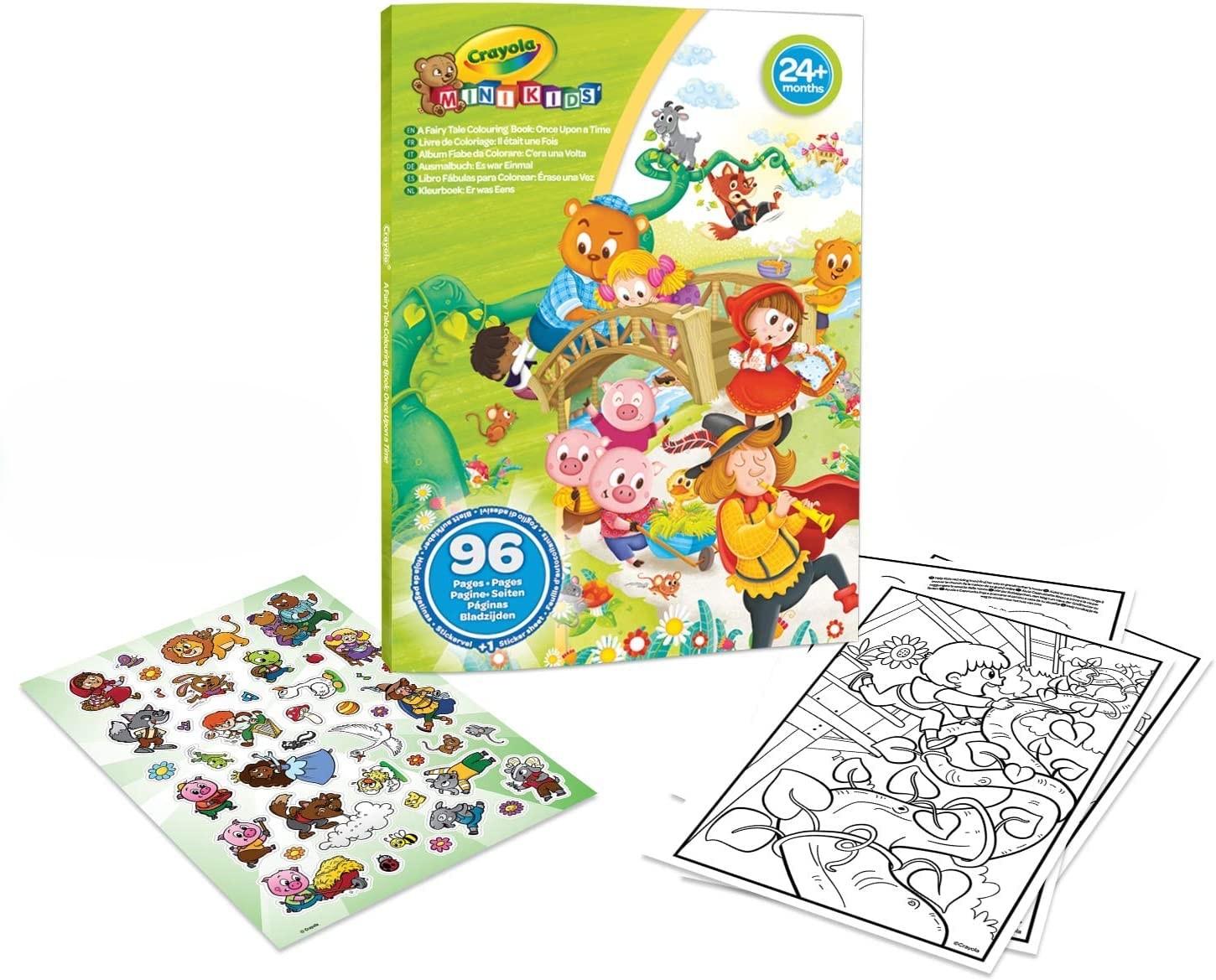 Большая раскраска со стикерами Crayola для малышей Сказки - фото 1