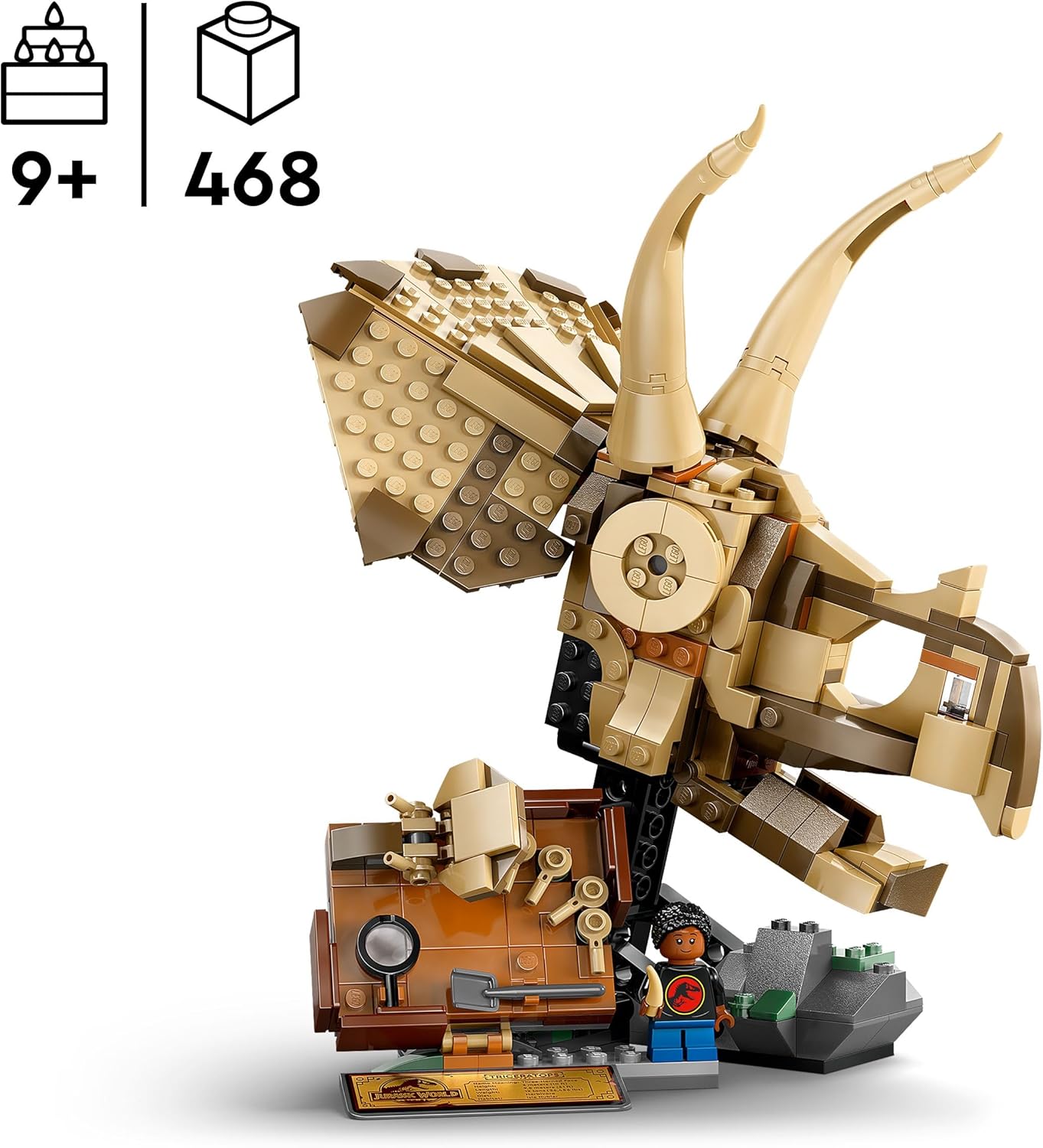 Конструктор LEGO Jurassic World Череп Трицератопса блочный - фото 2