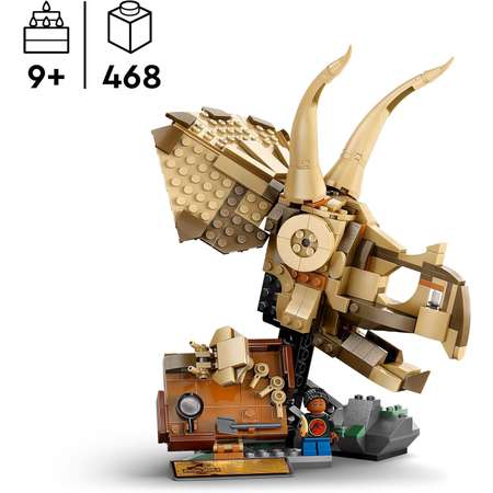 Конструктор LEGO Jurassic World Череп Трицератопса блочный