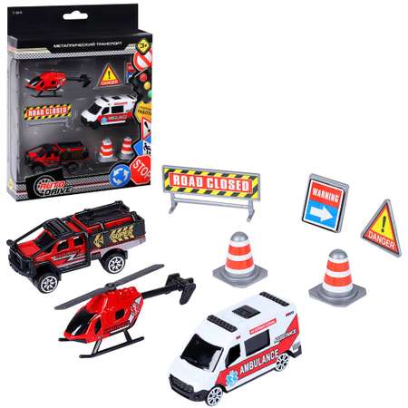 Игровой набор AUTODRIVE Машинки металлические 3шт 1:64