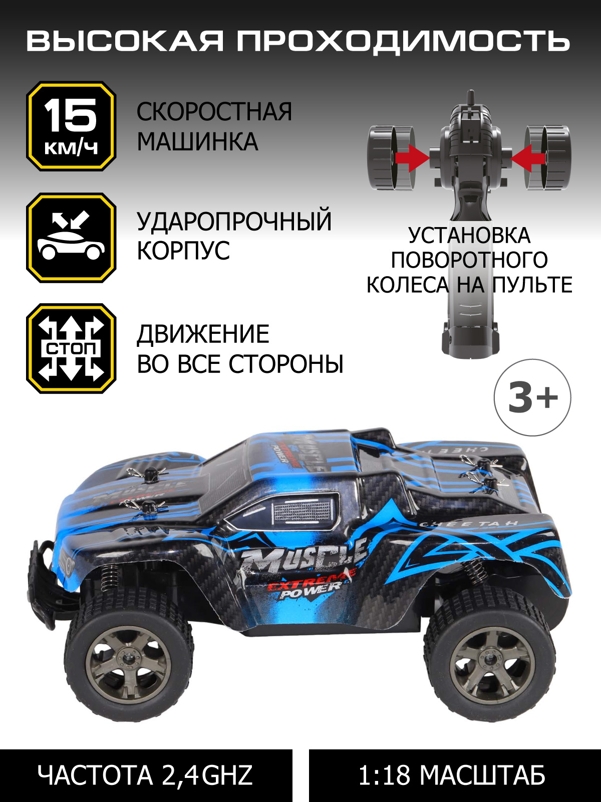 Внедорожник РУ AUTODRIVE 1:18 - фото 2