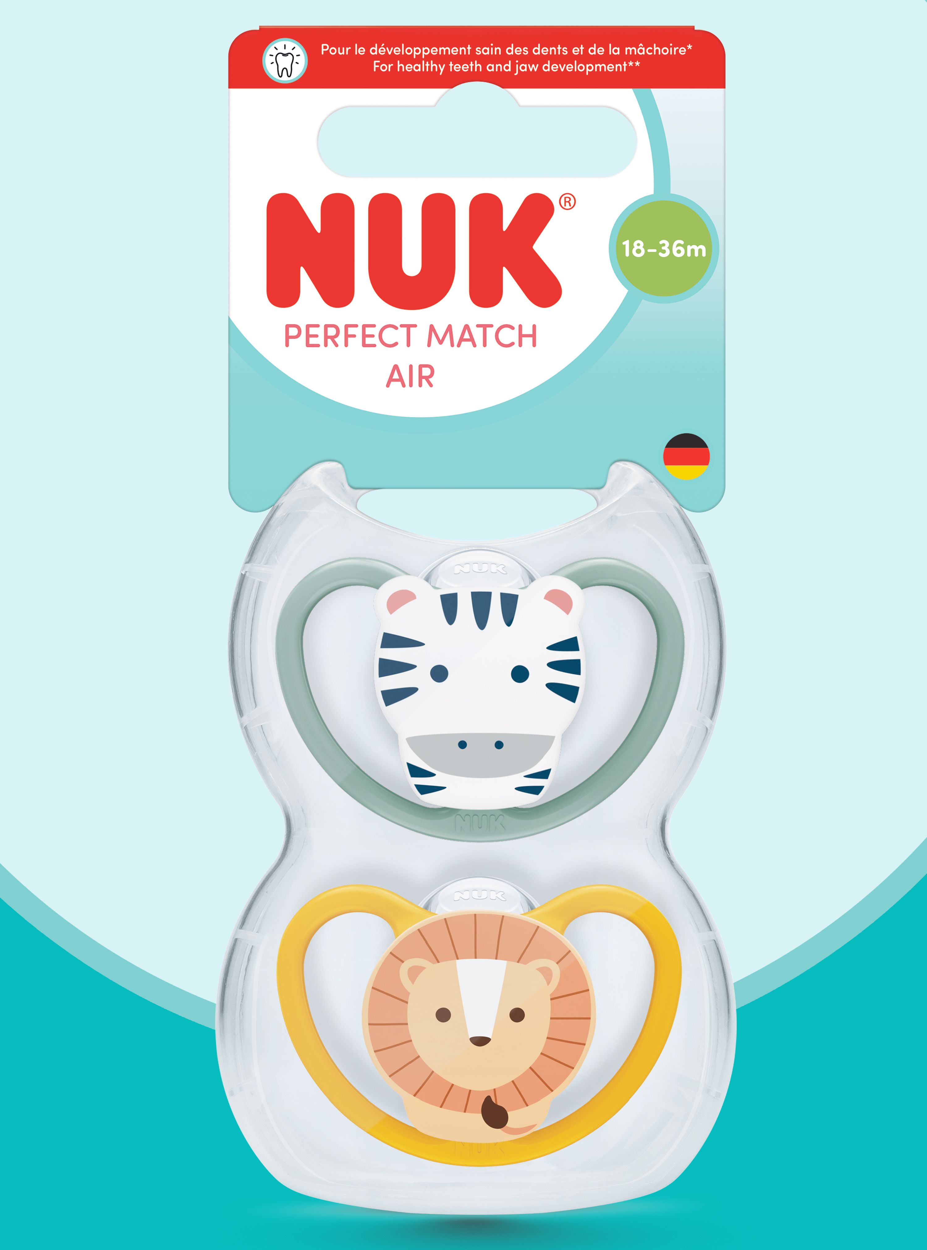 Пустышка Nuk силикон ортодонтическая от 18 мес. 2 шт. - фото 1