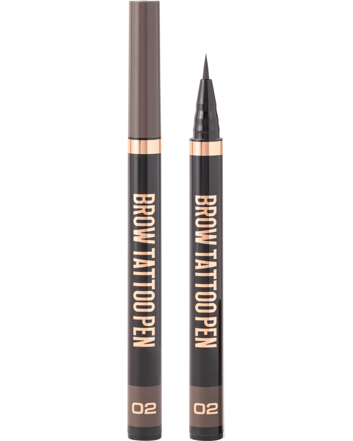 Лайнер для бровей STELLARY Brow tattoo pen, стойкий, тон 02 темно-коричневый, 0.7 мл - фото 1