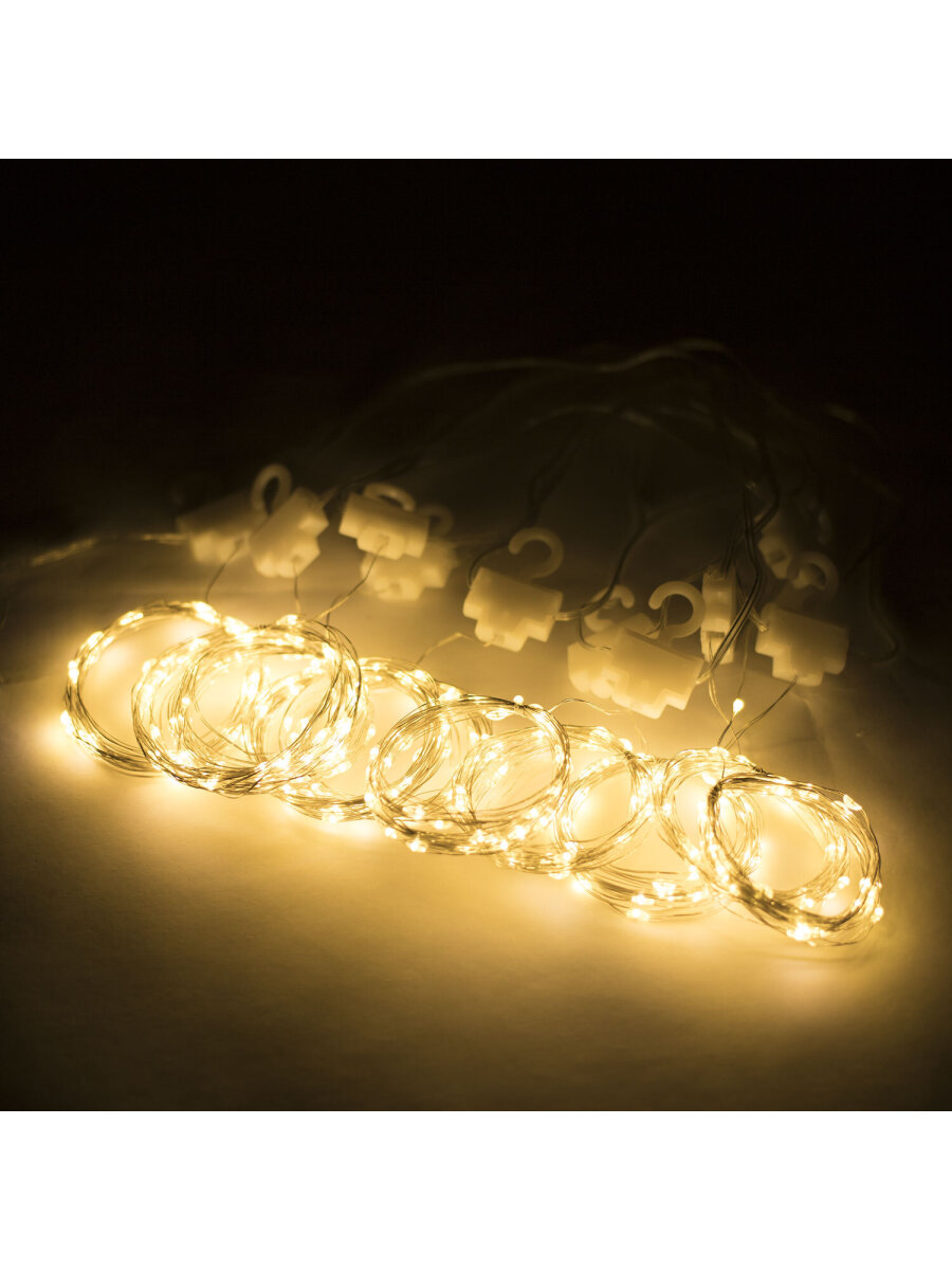 Гирлянда штора новогодняя Золотая сказка интерьерная для дома 3x3 м USB светодиодная - фото 13