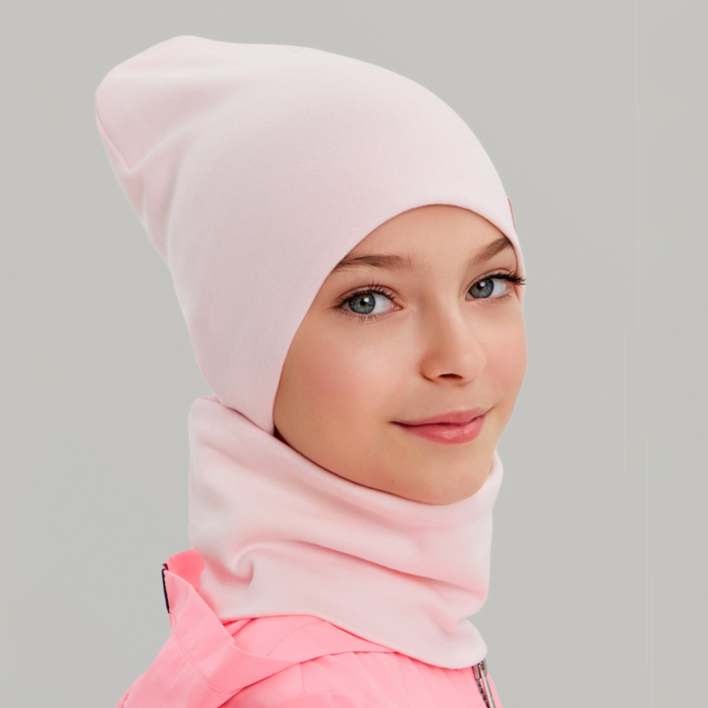 Шапка и снуд KUBRIO KU-H-67-plainG-Lpink - фото 4