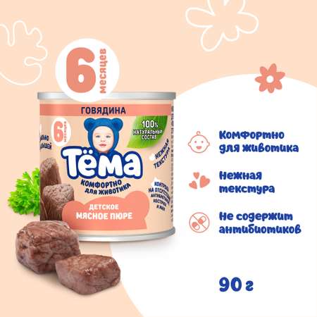Пюре Тёма Говядина с 6 мес 90 г