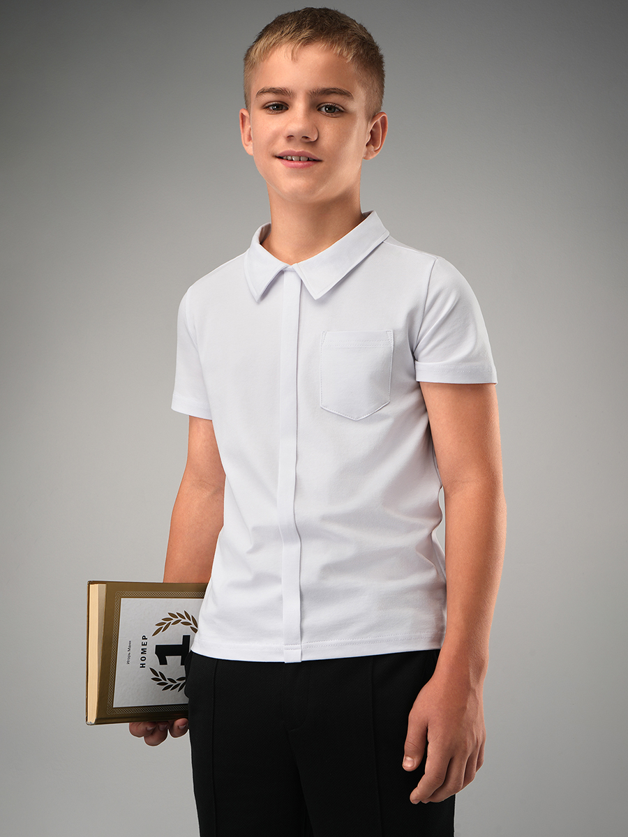 Футболка-поло HappyFox HF55152белый - фото 6