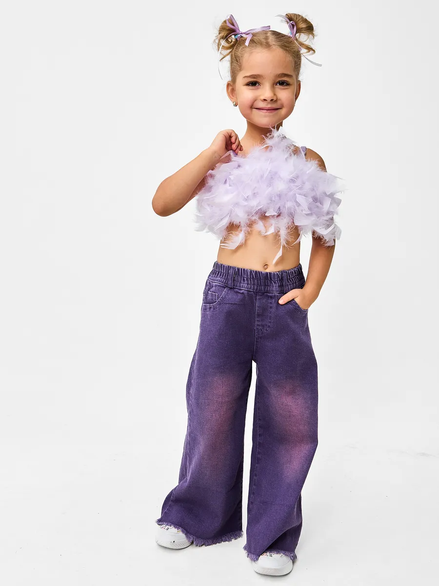 Джинсы RuStyle ДД-джинD6735-фиол - фото 2