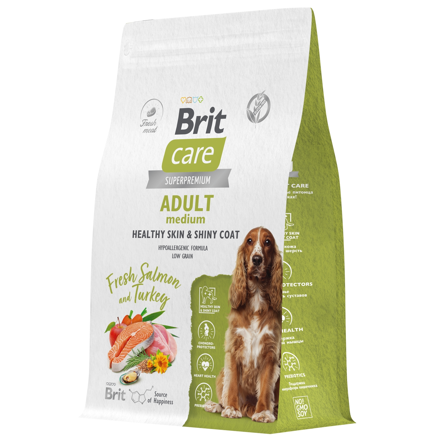 Сухой корм Brit Кеа Dog Adult Medium с лососем и индейкой для взрослых собак средних пород 3кг - фото 2