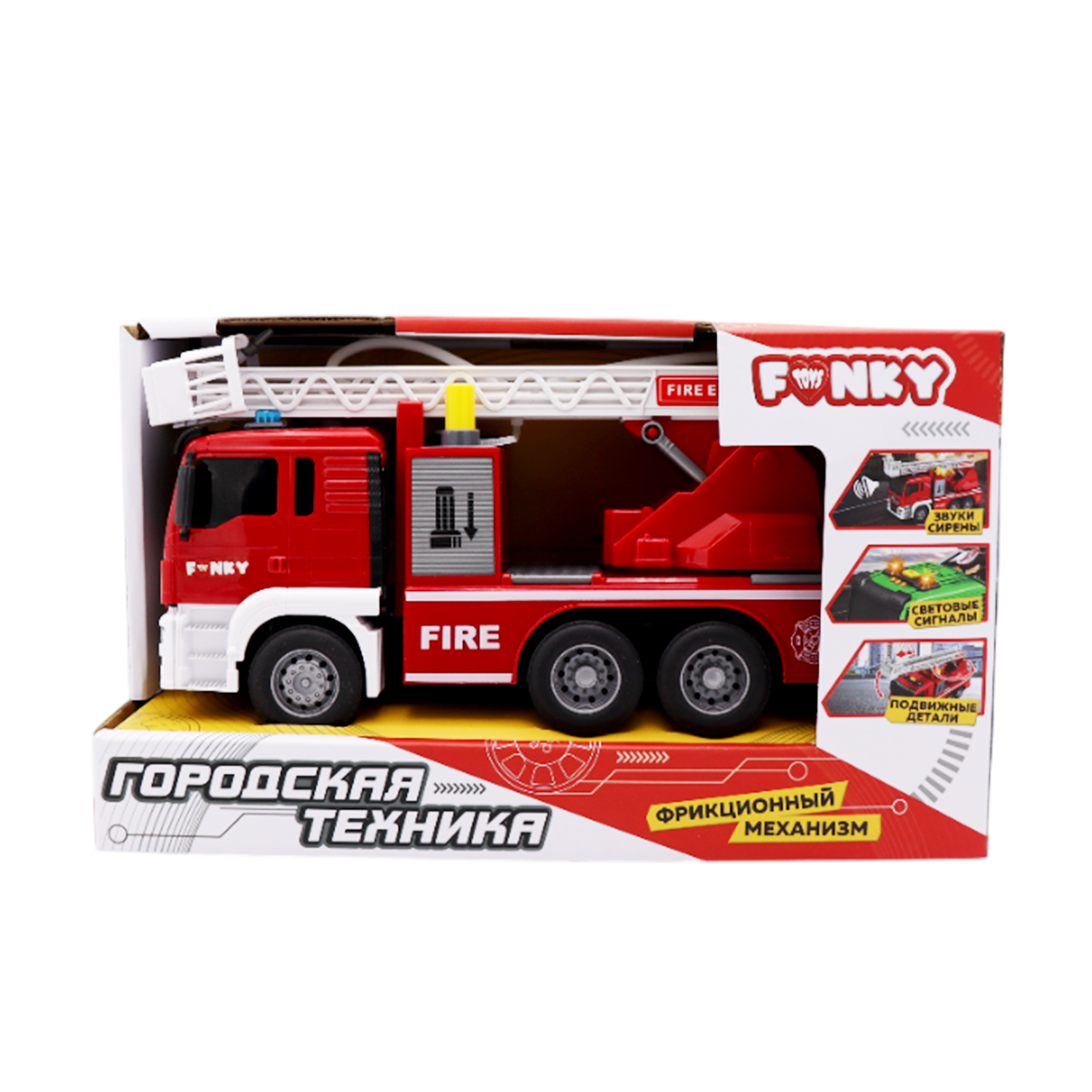 Пожарная машина Funky Toys FT1214924 - фото 2