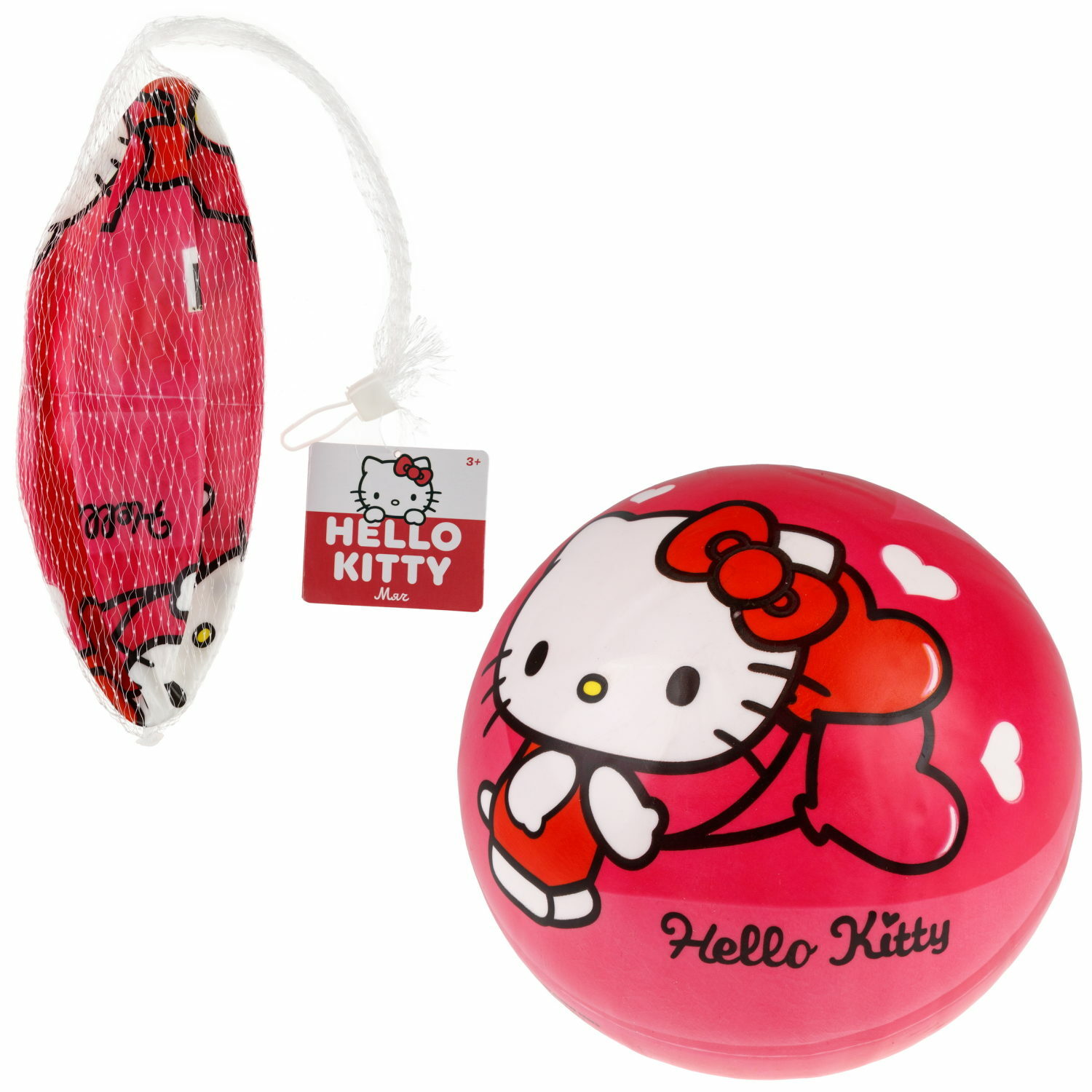 Мяч детский Hello Kitty розовый 23 см - фото 3