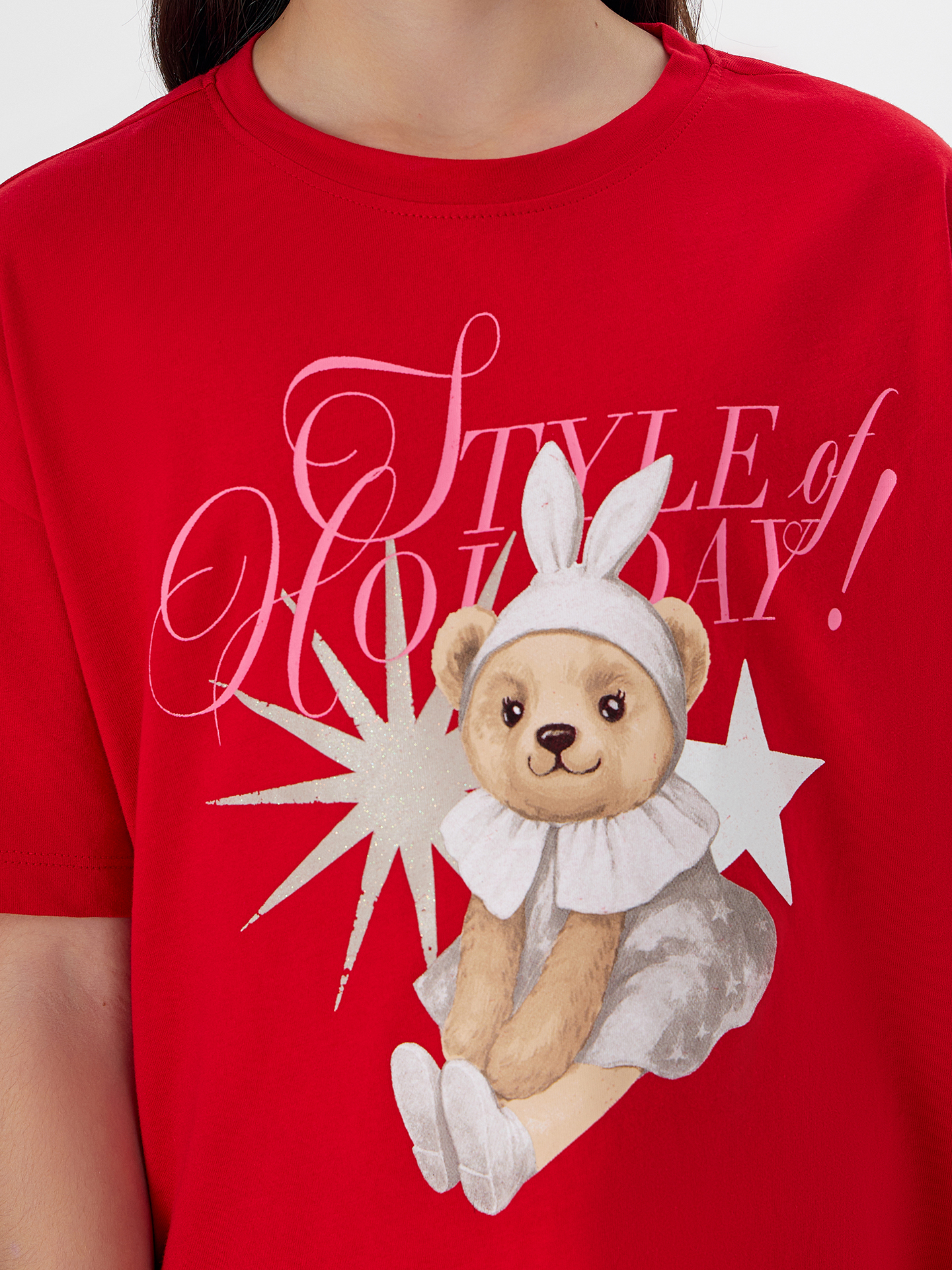 Футболка и брюки Mark Formelle (Марк Формэль) 567760/красный +клетка на т.синем - фото 5