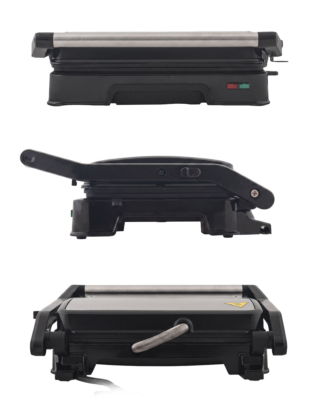Электрический пресс гриль ENDEVER Grillmaster-118 1500 Вт 220°C антипригарный серебристо-черный - фото 11