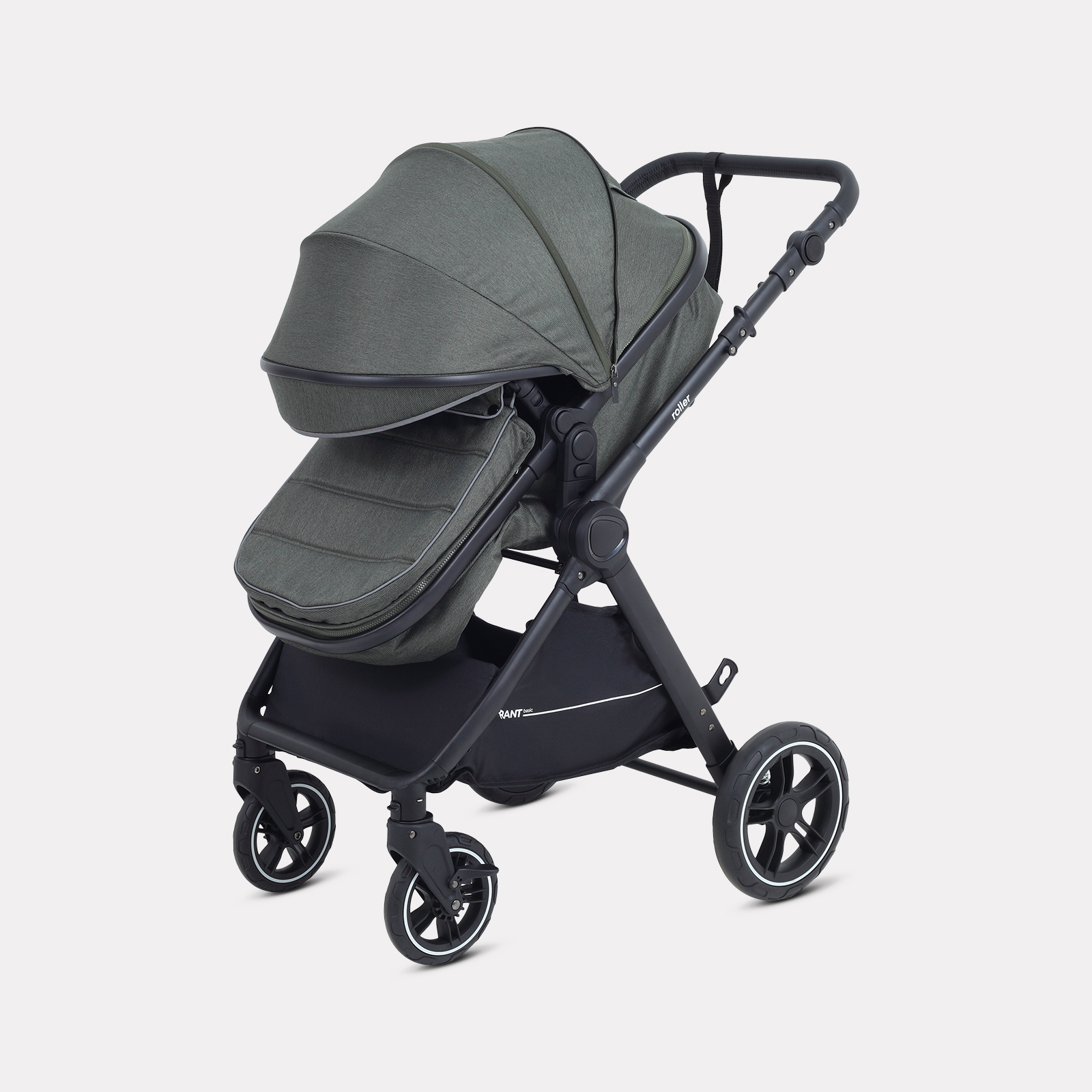 Коляска трансформер Rant Basic Roller 2в1, olive зеленый - фото 8