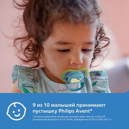 Пустышка Philips Avent пластик анатомическая от 18 мес. 2 шт.