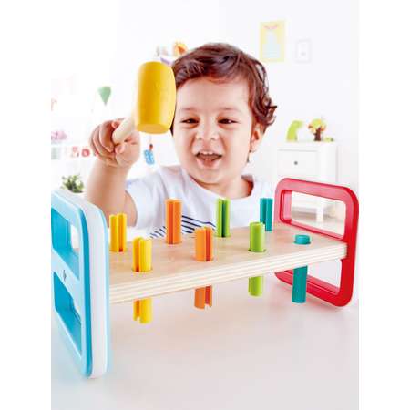 Игрушка музыкальная Hape Радужная ксилофон, металлофон, барабаны, бубен