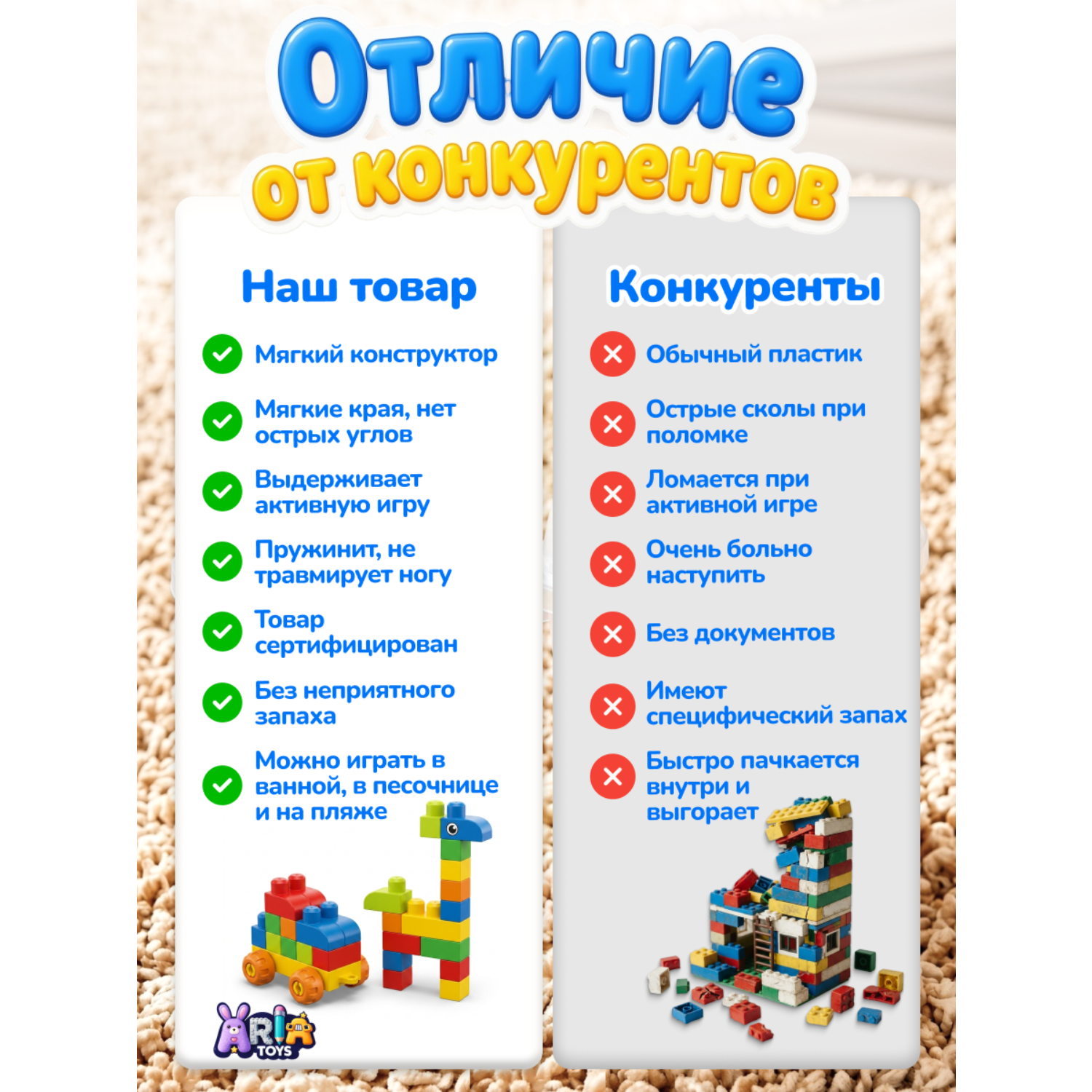 Конструктор Aria Toys мягкий 28 дет. - фото 7
