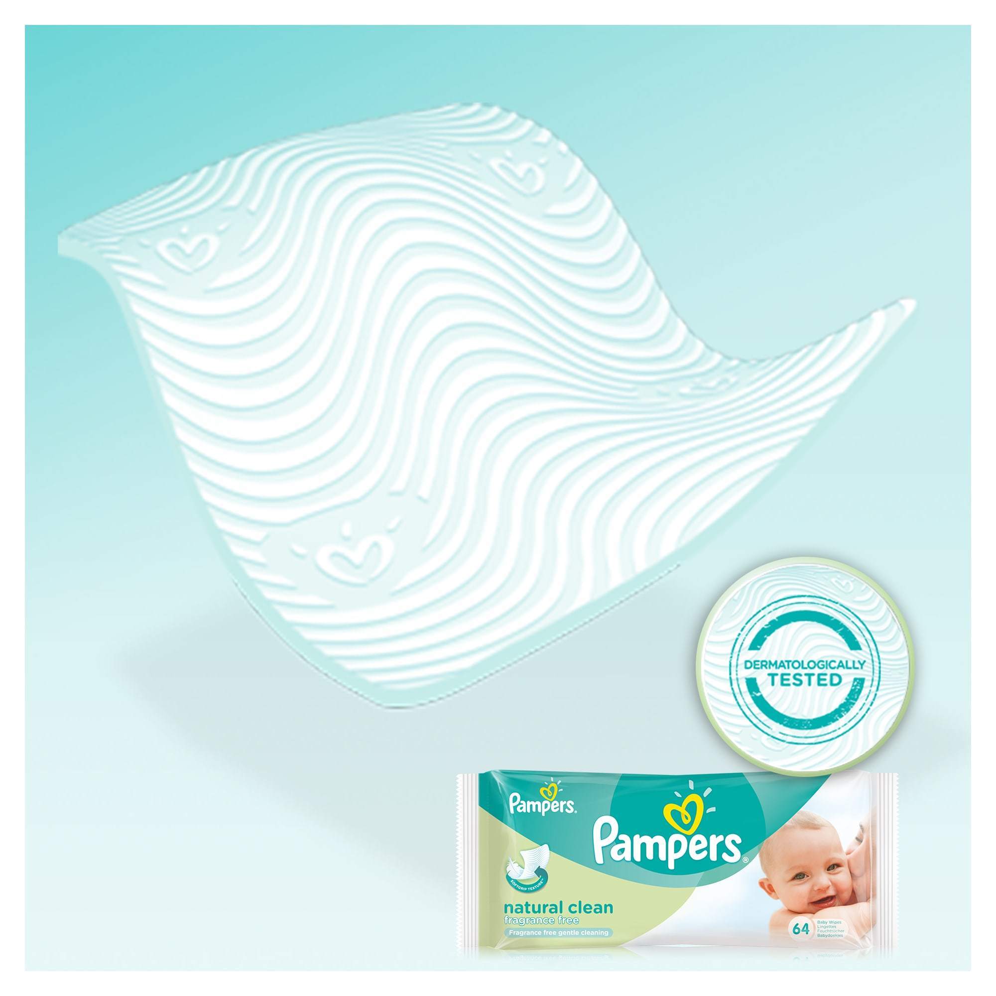 Влажные салфетки Pampers Natural Clean 64 шт. - фото 8
