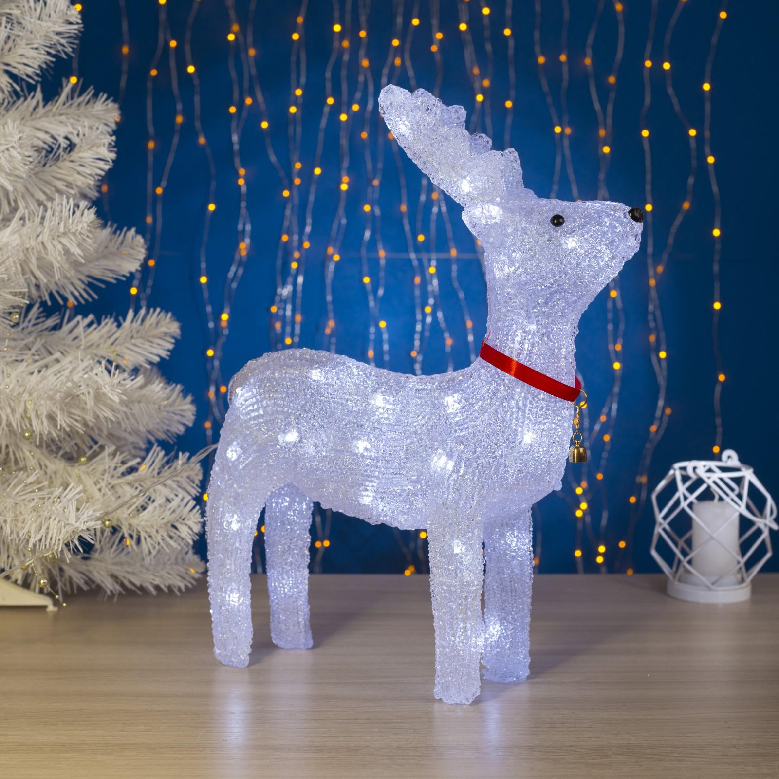 Светодиодная Luazon фигура «Оленёнок гордый» 30 × 40 × 11 см акрил 40 LED 220 В свечение белое - фото 1
