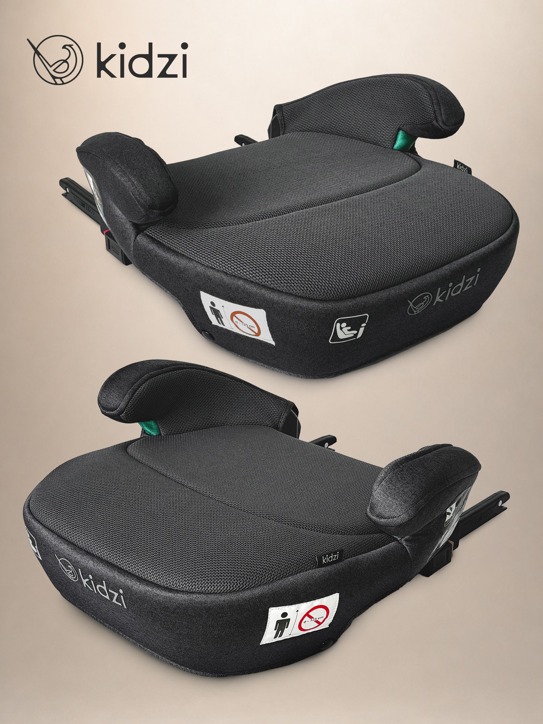 Автокресло Kidzi Bro i-SIZE Isofix 3 (22-36 кг) серый - фото 12