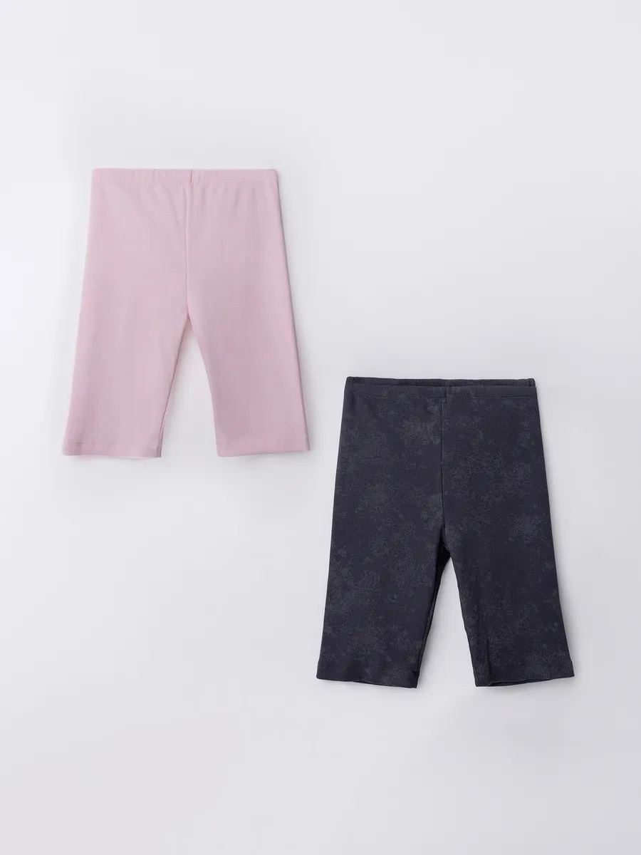 Велосипедки 2 шт Mark Formelle (Марк Формэль) 137753-2/графитовый acid wash +розовый acid wash - фото 1