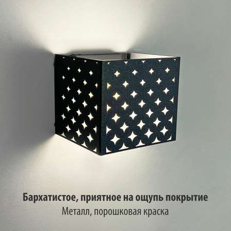 Светильник РЭМО настенный в стиле LOFT РЭМО CUBE DARK