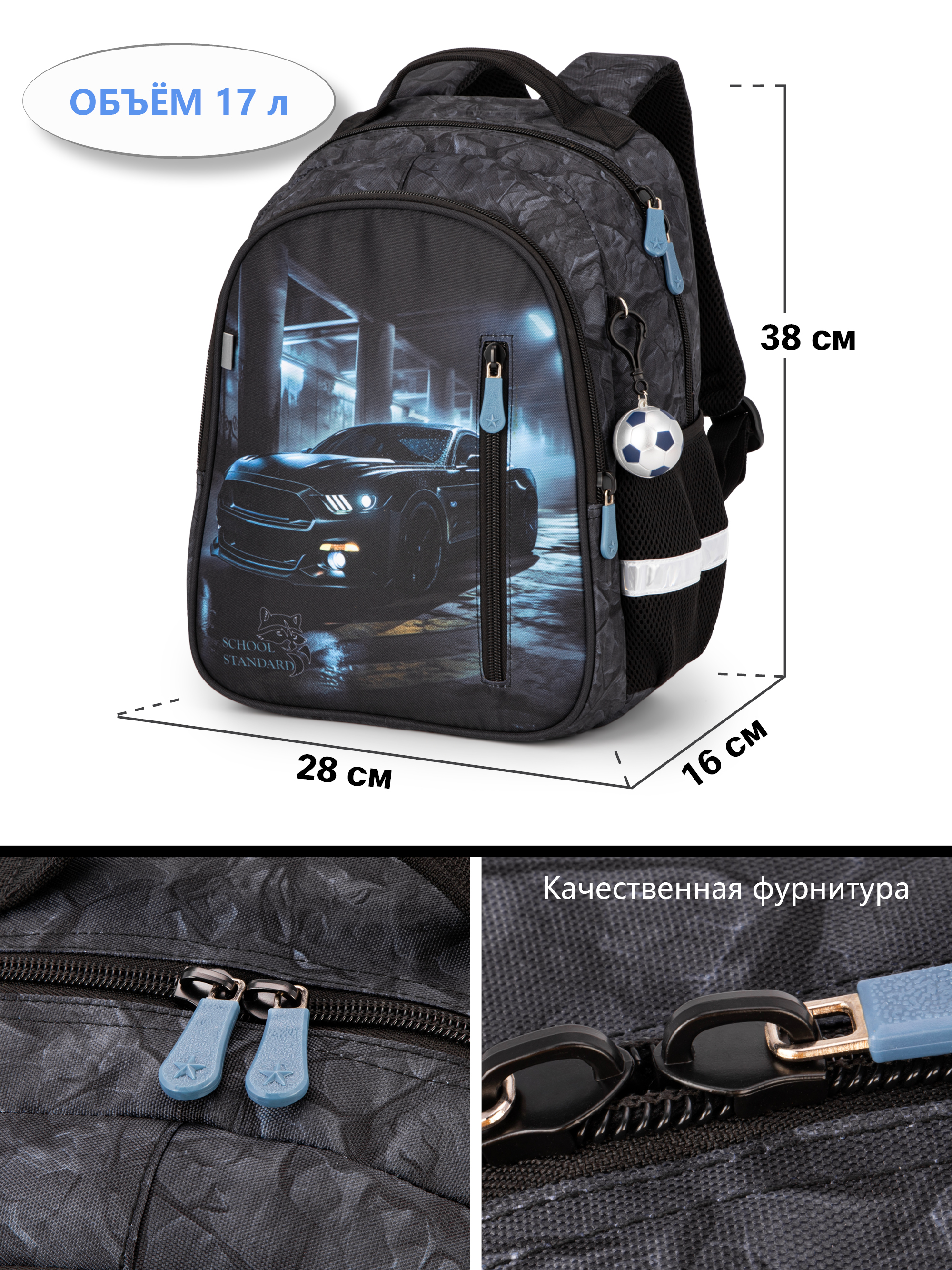 Рюкзак School Standard первокласснику набор 4 в 1 - фото 11